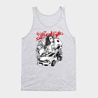 Live Fast - Sportscar Girl Tank Top